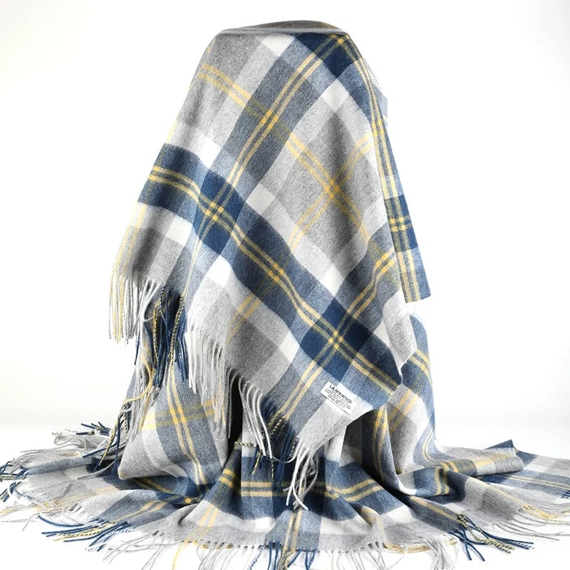 Wool Plaid Throw