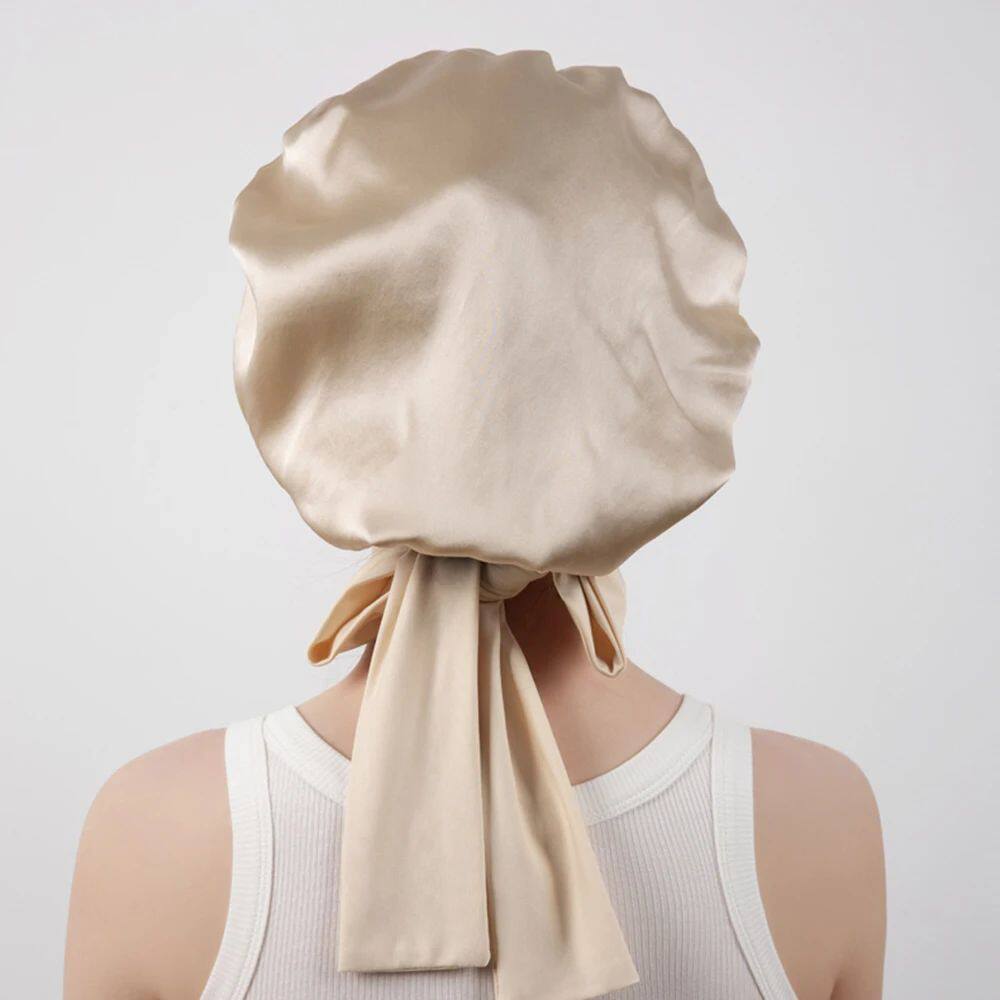 100% Double Layer Mulberry Silk Sleeping Bonnet