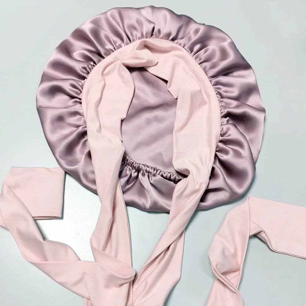 100% Double Layer Mulberry Silk Sleeping Bonnet
