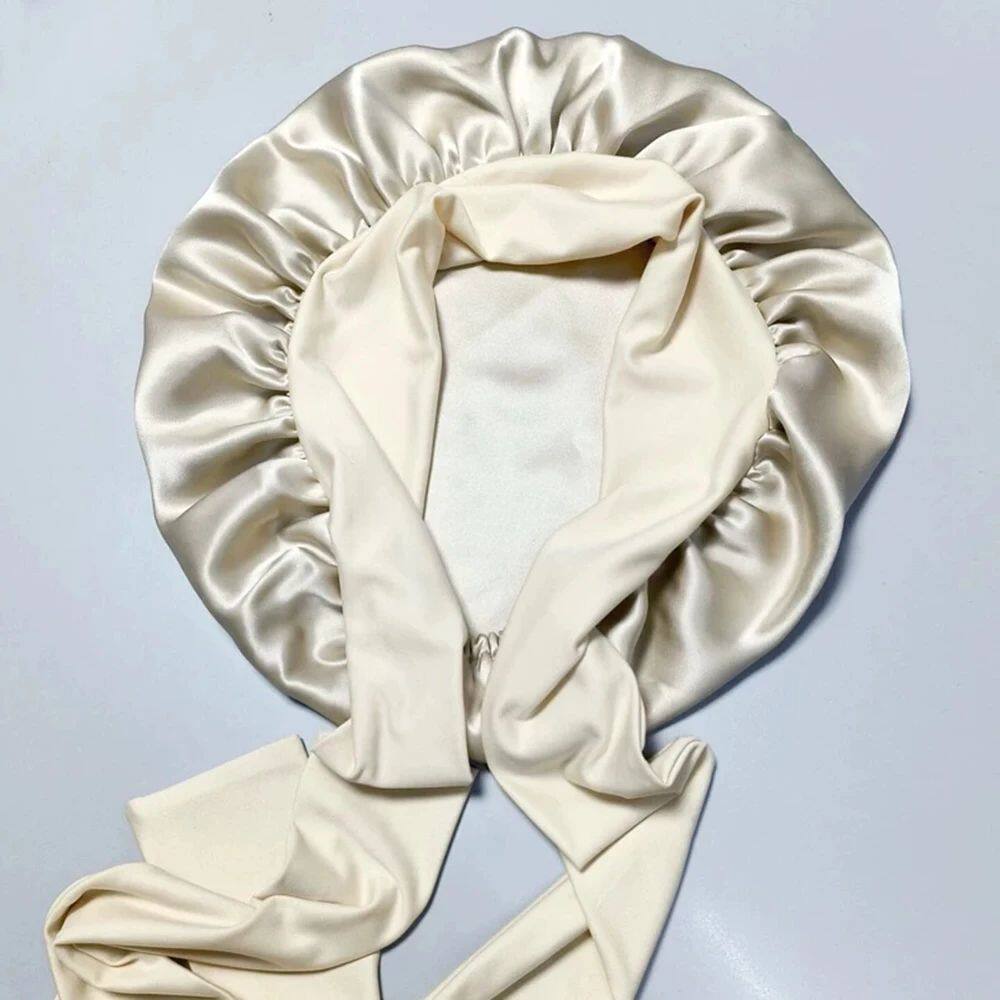 100% Double Layer Mulberry Silk Sleeping Bonnet